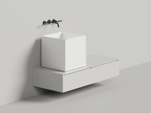 Раковина из искусственного камня S-Stone Salini ARMONIA 130523MF 50х50 накладная цвет мультиколор - фото 4